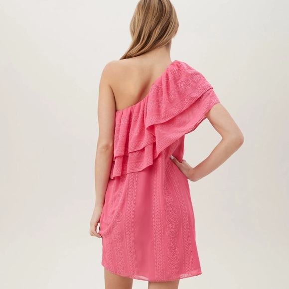 Trina Turk Women's Pink One-Shoulder Phebe Dress - Picture 2 of 5